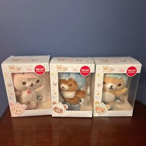 **Set of 3!** San-X Rilakkuma: Clawed Feet with Dino Hat 8" with Magnetic Base